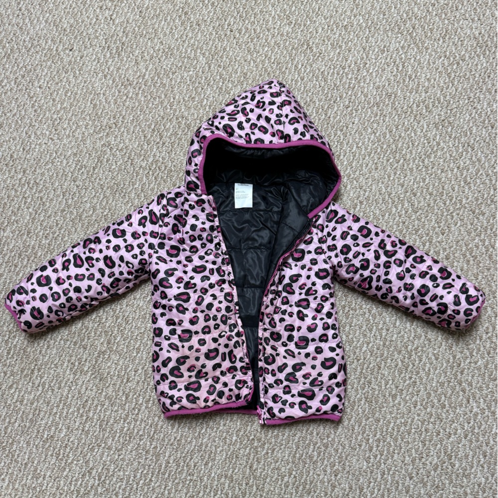 Epic Threads Pink Leopard Puffer Jacket - Picture 2 of 4